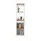 Tuhome St. Clair Linen Cabinet, Two Interior Shelves, Two Open Shelves, Single Door, Light Oak/White MDB7122 - alternate 6